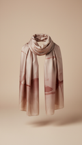 Rose Clay Draped Silk Scarf