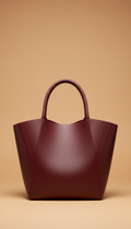 Deep Merlot Sculptural Tote Bag