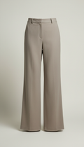 Stone Taupe Wide-Leg Trousers